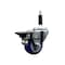 Service Caster 3'' Blue Poly Swivel 7/8'' Expanding Stem Caster with Brake SCC-EX20S314-PPUB-BLUE-PLB-78 - alternate 1
